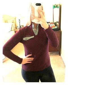 Burgundy Spyder pullover jacket